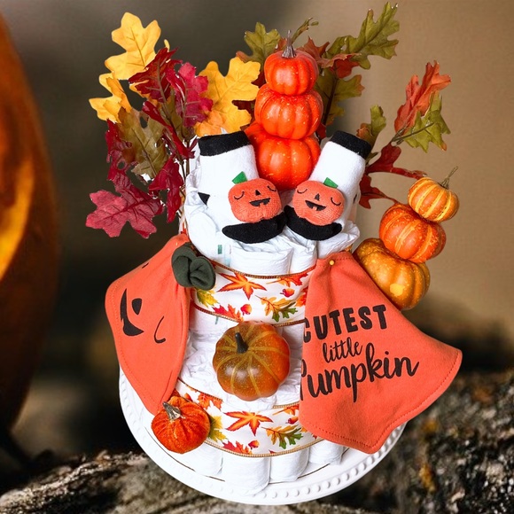 Pumpkin Diaper Cake Harvest Diaper Cake